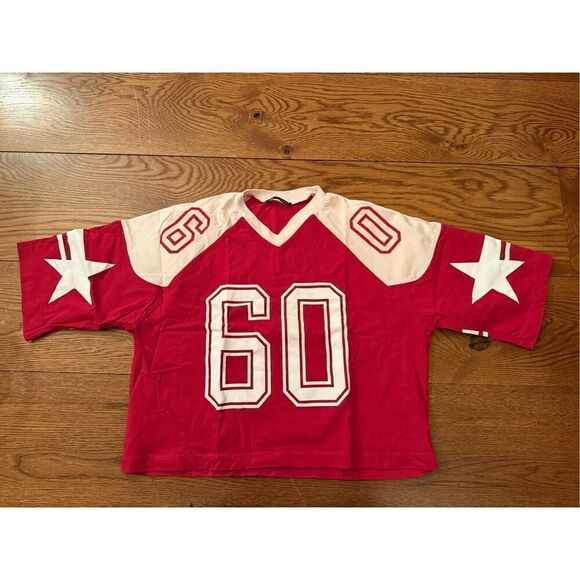 Vintage-Inspired Red Varsity Jersey Top – Las Vegas Nevada 1973, Size S - Picture 2 of 6